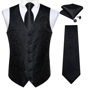 black dress vests for men