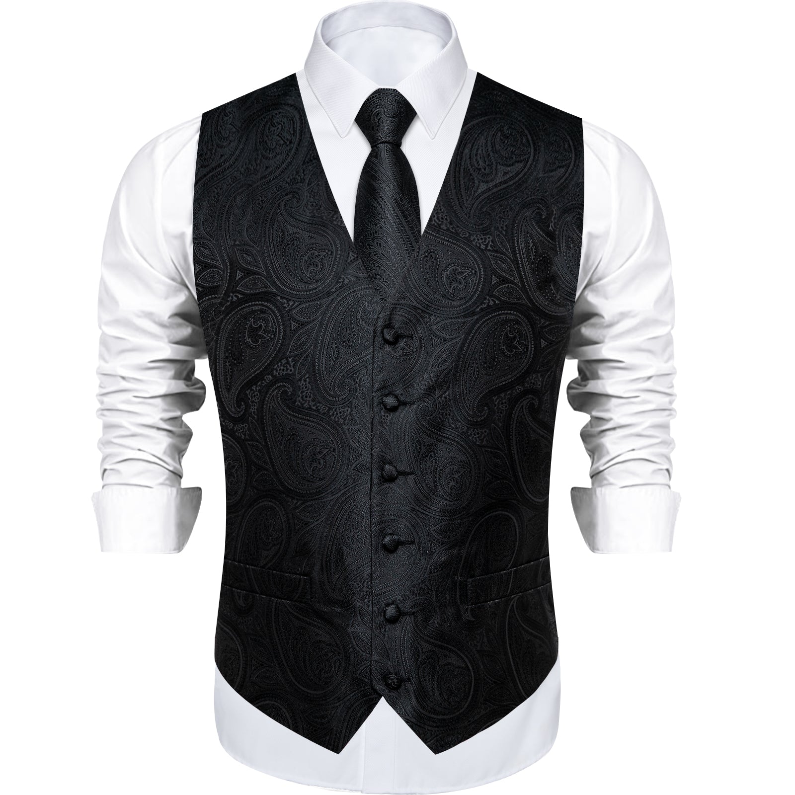 black vest outfit men