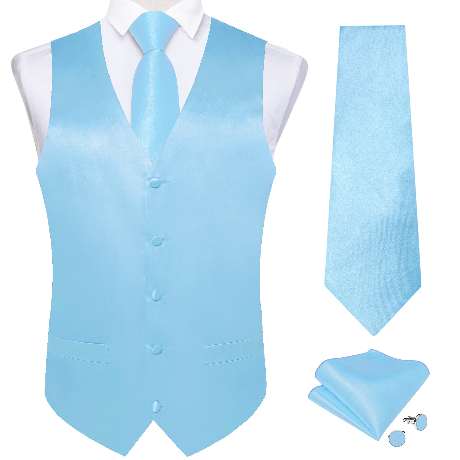 mens light blue vest