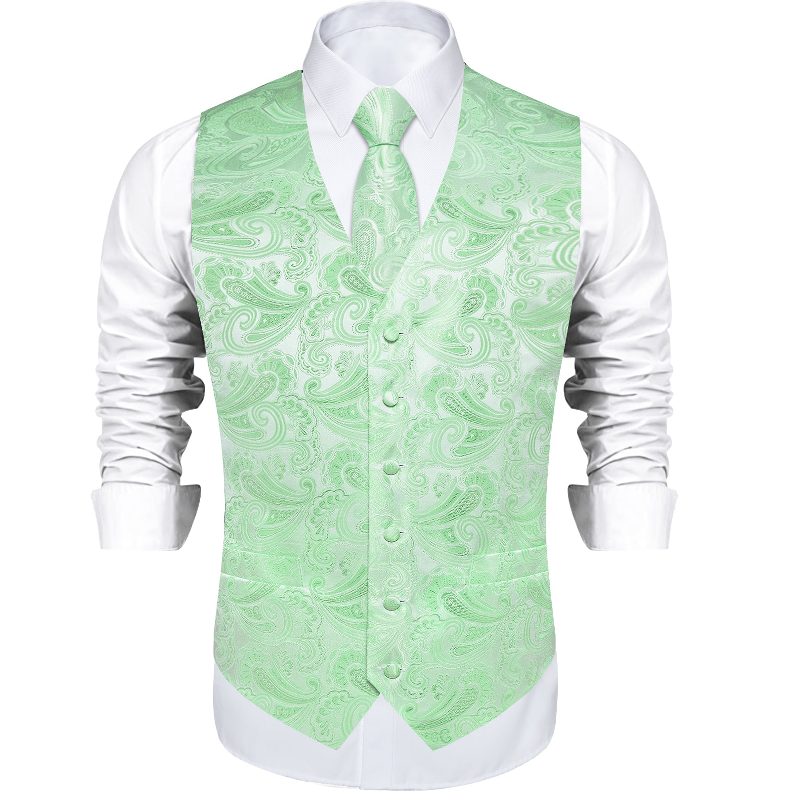 mens green suit vest
