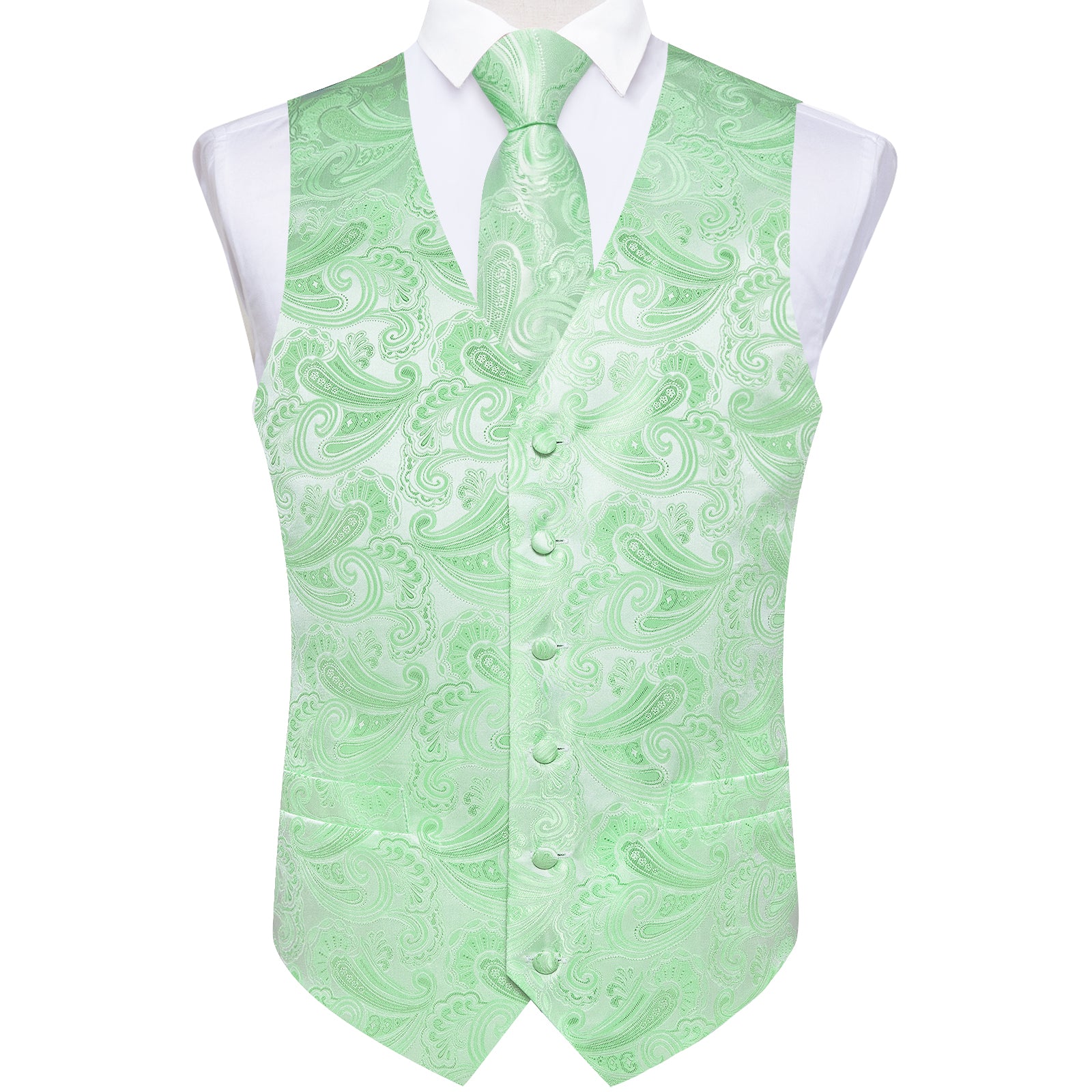 green dress vest