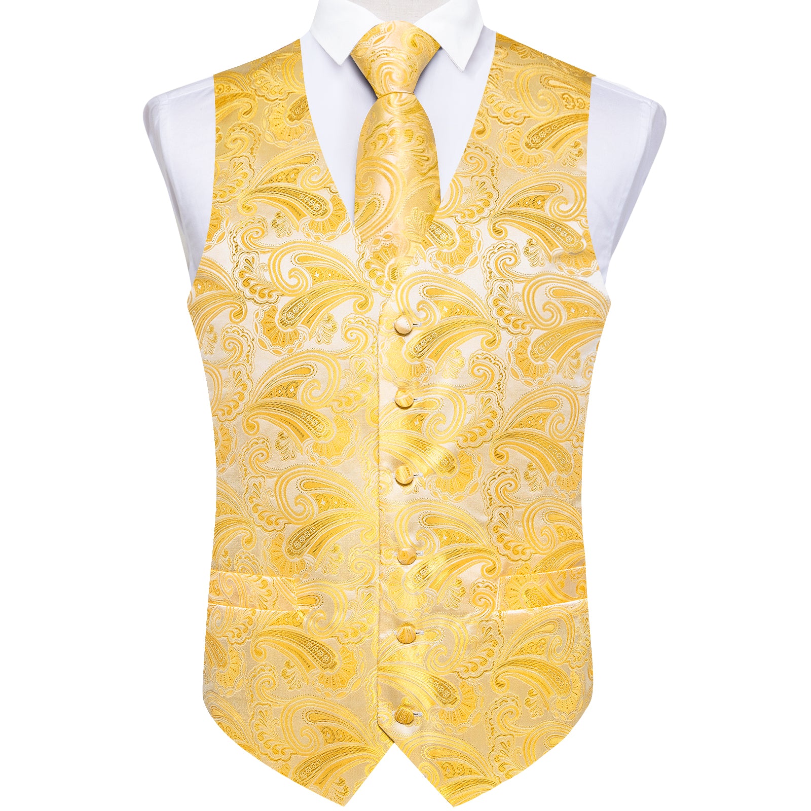 yellow mens vest