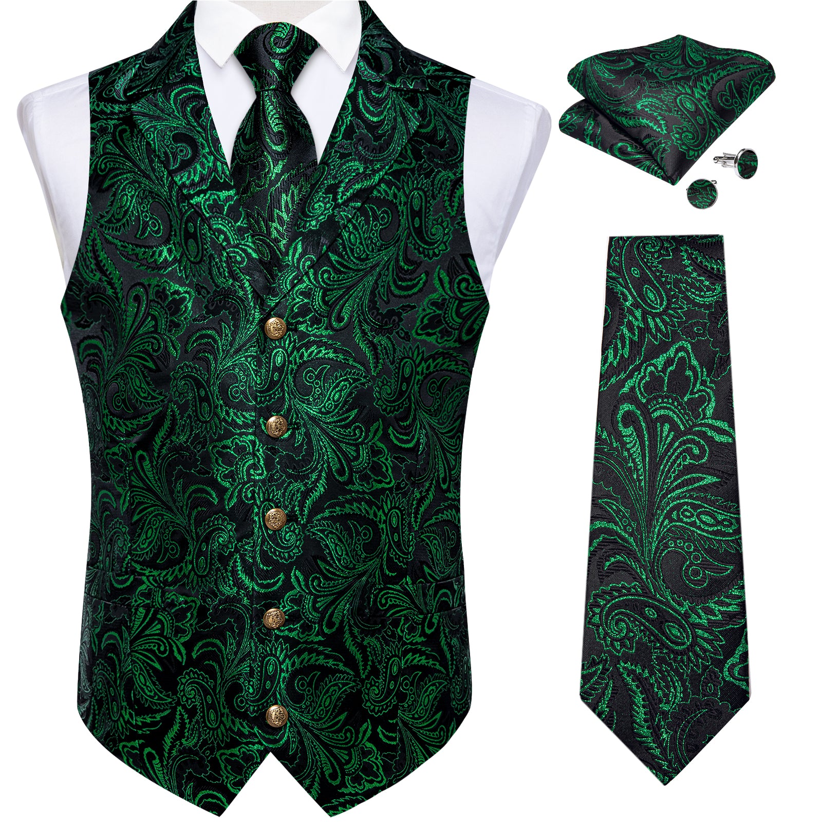 emerald green vest