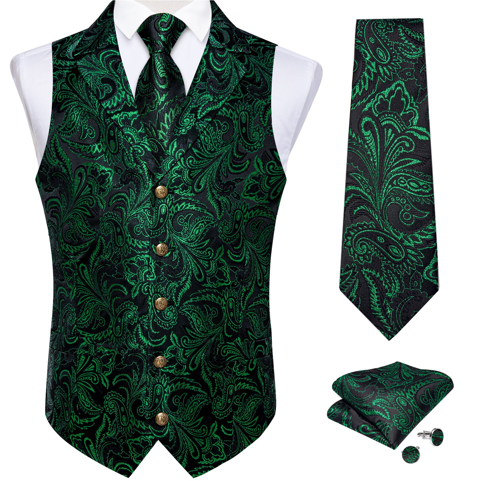 green vest suit