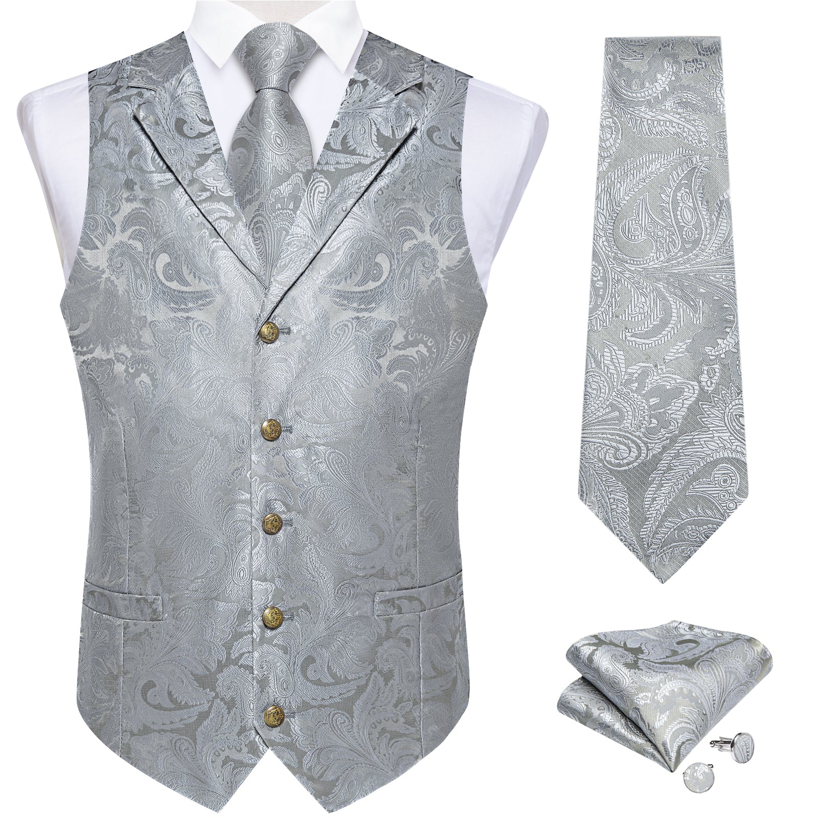 grey wedding vest