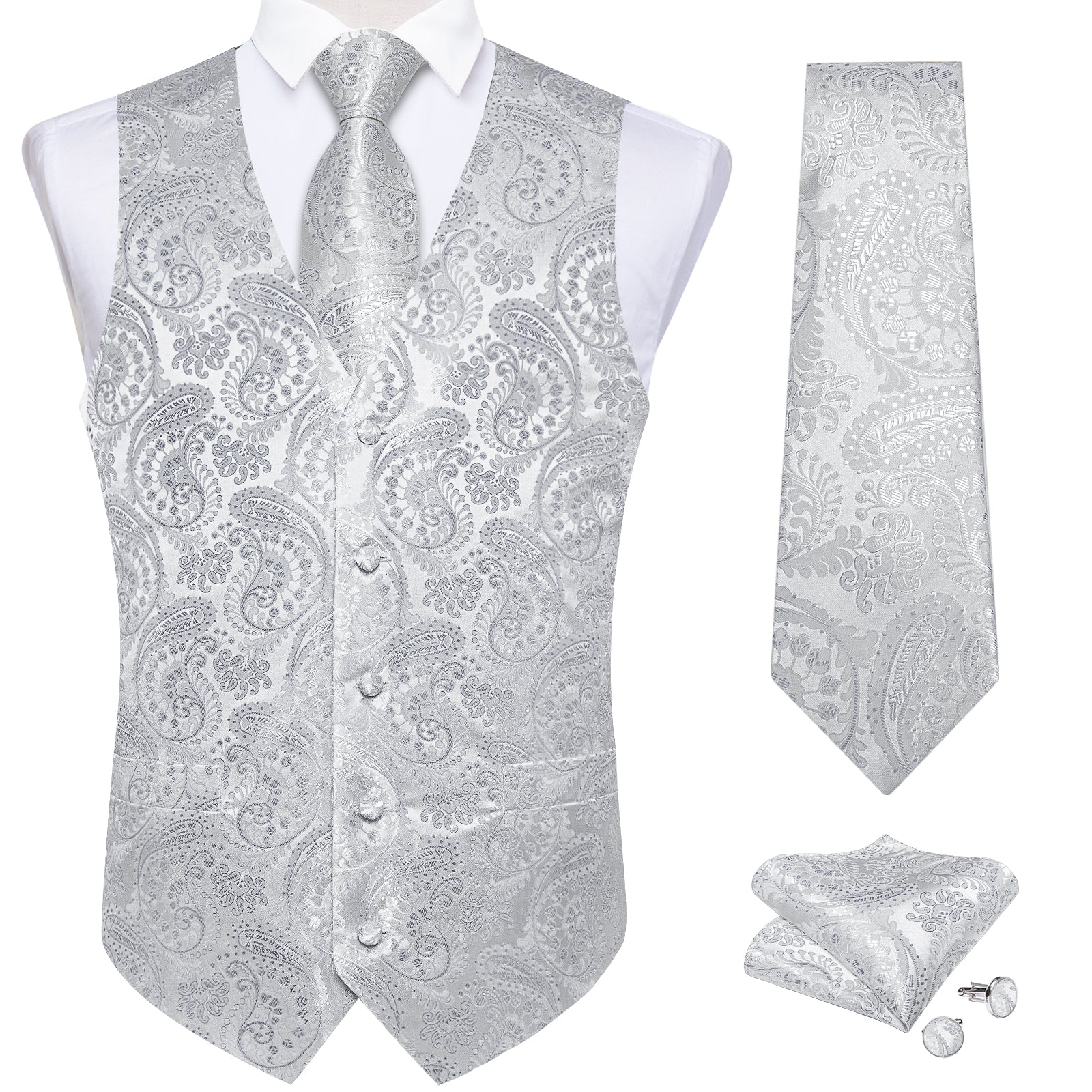 silver vest men