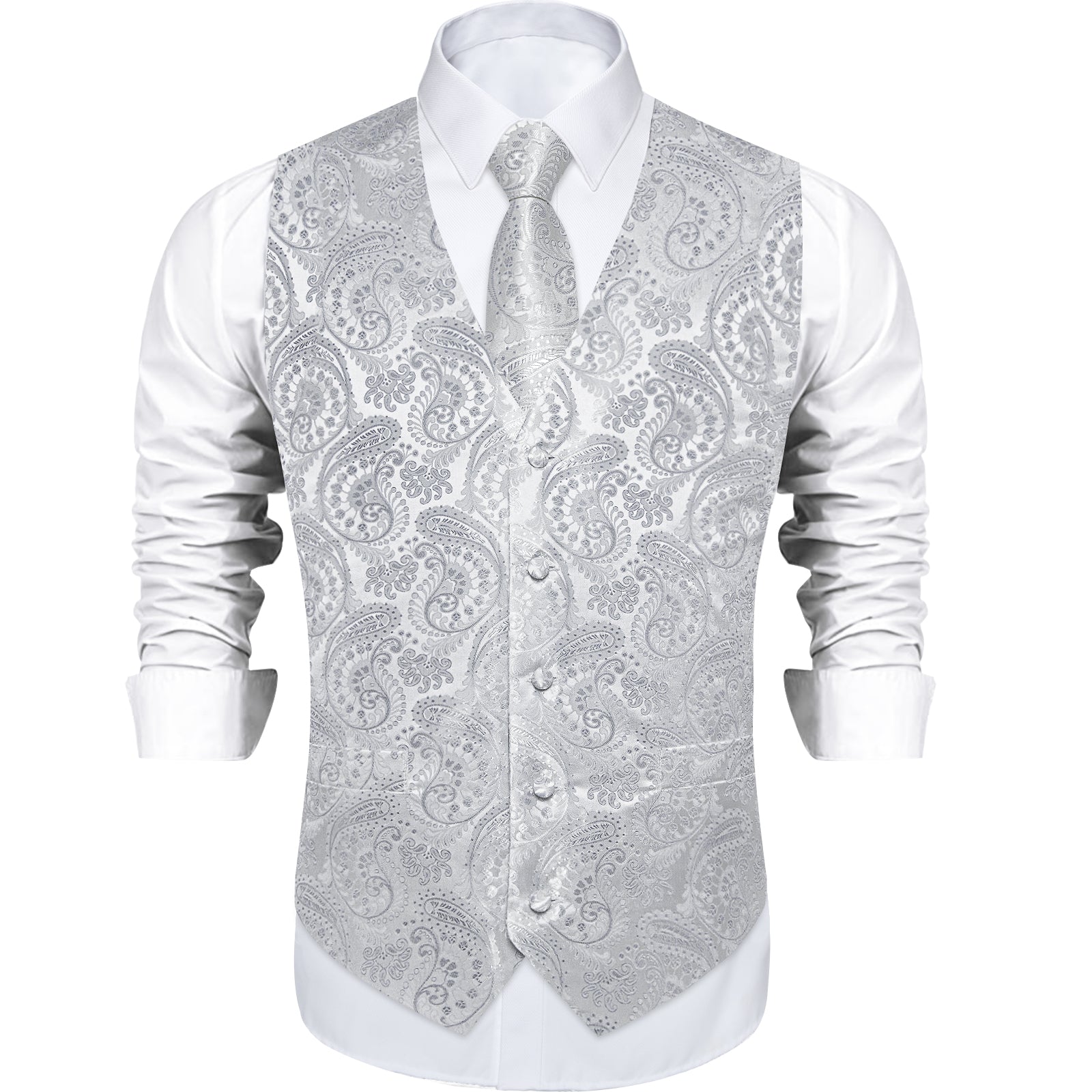 silver mens vest