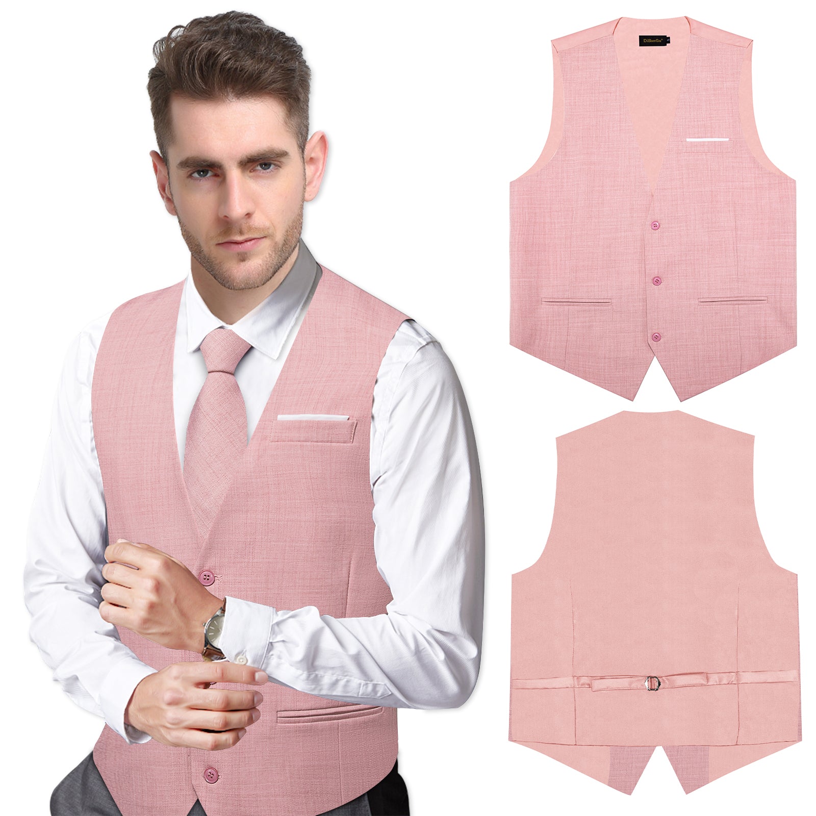 pink long vest