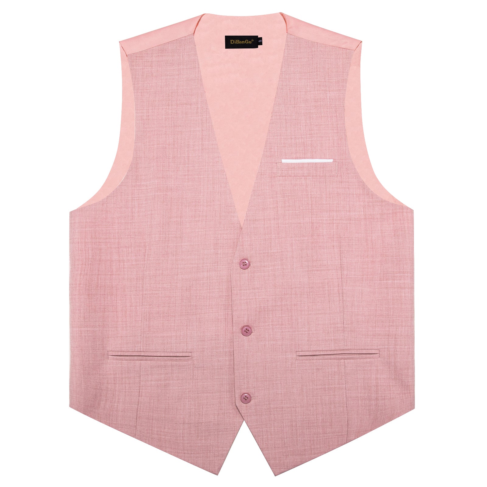 pink vest and tie