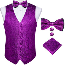 Violet Purple Vest Bow Tie