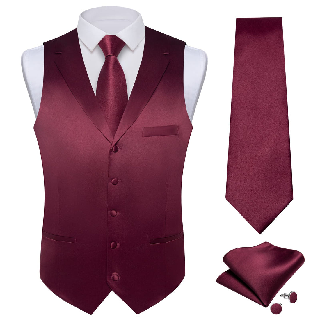 burgundy vest mens