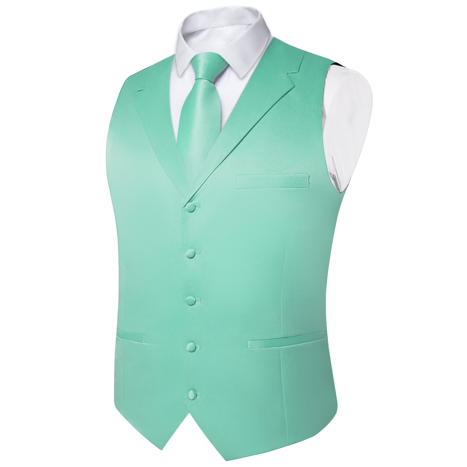 DiBanGu Tuxedo Vest Mint Green Solid Mens Casual Notched Collar Vest DiBanGuStore DiBanGu Tuxedo Vest Mint Green Solid Mens Casual Notched Collar Vest DiBanGuStore