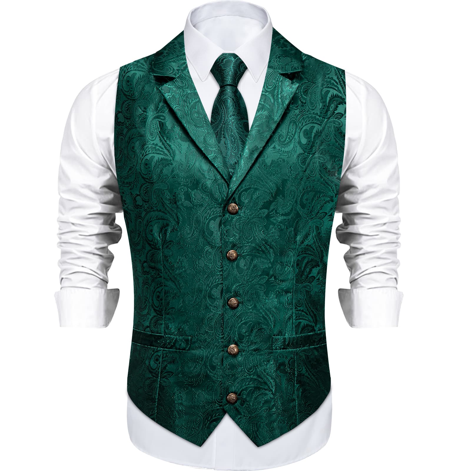 waistcoat shirt and tie set