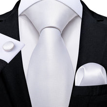 Lazy Easy-pull mens silk plaid classic white ties