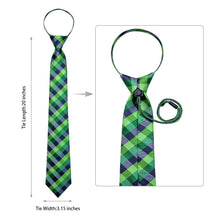 blue green plaid silk mens ties hanky cufflinks set