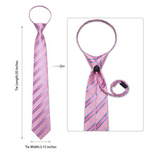 light pink blue lines striped mens silk tie pocket square cufflinks set