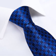navy blue and berry blue plaid silk ties for men