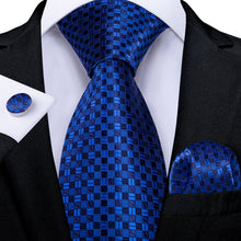navy blue and berry blue plaid silk ties for men