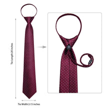 DiBanGu Bucket Tie Burgundy Jacquard Plaid Men's Silk Tie Set Fashion