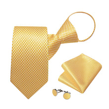 Gold Geometry Men's Silk Tie