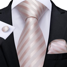 pink white striped mens silk ties set