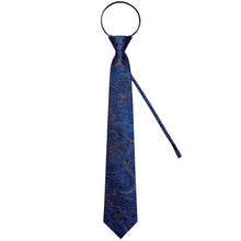 blue brown floral mens silk ties set for dress suit