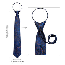 blue brown floral mens silk ties set for dress suit