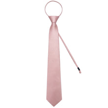 light pink solid mens silk ties pocket square cufflinks set for suit dress