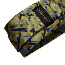 Champagne Gold Stripe Men's Tie Pocket Square Cufflinks Set