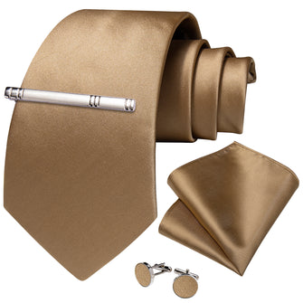 Champagne Gold Solid Men's Tie 