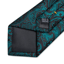 Black Green Floral Ties Necktie
