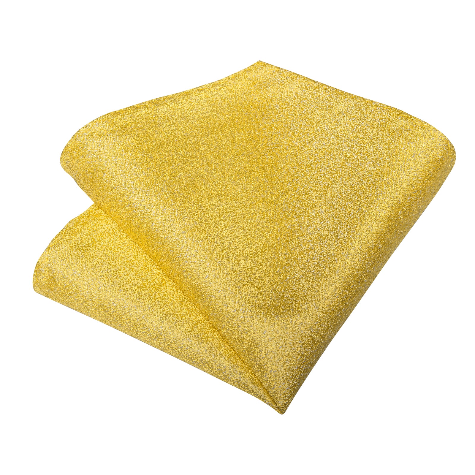 Light Yellow Solid Men's Tie Handkerchief Cufflinks Clip Set