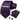 Purple Floral Men's Tie Handkerchief Cufflinks Clip Set
