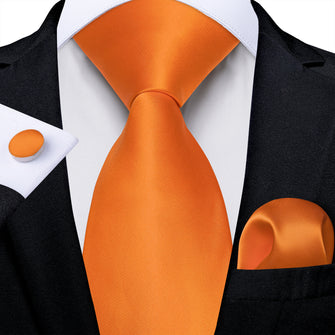 silk mens solid burnt orange ties