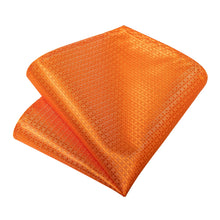 silk mens solid burnt orange tie and pocket square cufflinks set