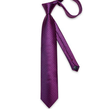 Purple Tie Dark Magenta Plaid Men's Tie 