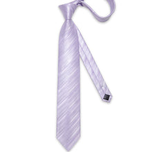Purple Tie Periwinkle Purple Striped Men's Tie