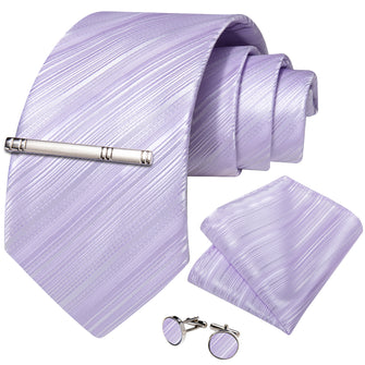 Purple Tie Periwinkle Purple Striped Men's Tie