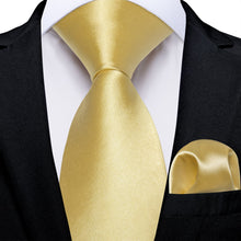 Macaroon Yellow Solid Silk Tie