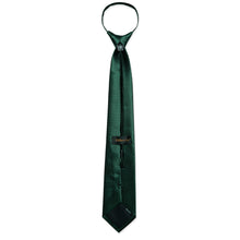 Green Stripe Silk Pre-tied Tie Pocket Square Cufflinks Set