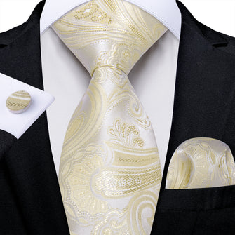  Champagne Tie Floral Men's Tie