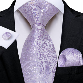 Lavender Purple Paisley Men's Tie