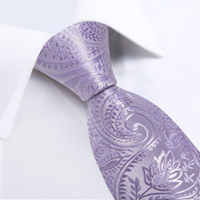 Sakura Pink Floral Men's Tie Handkerchief Cufflinks Clip Set