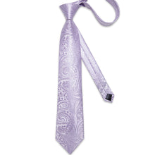 Paisley Tie Periwinkle Purple Men's Silk Tie