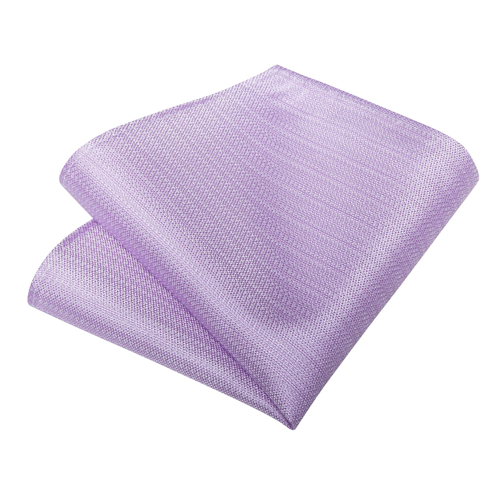 Purple Solid Men's Tie Handkerchief Cufflinks Clip Set