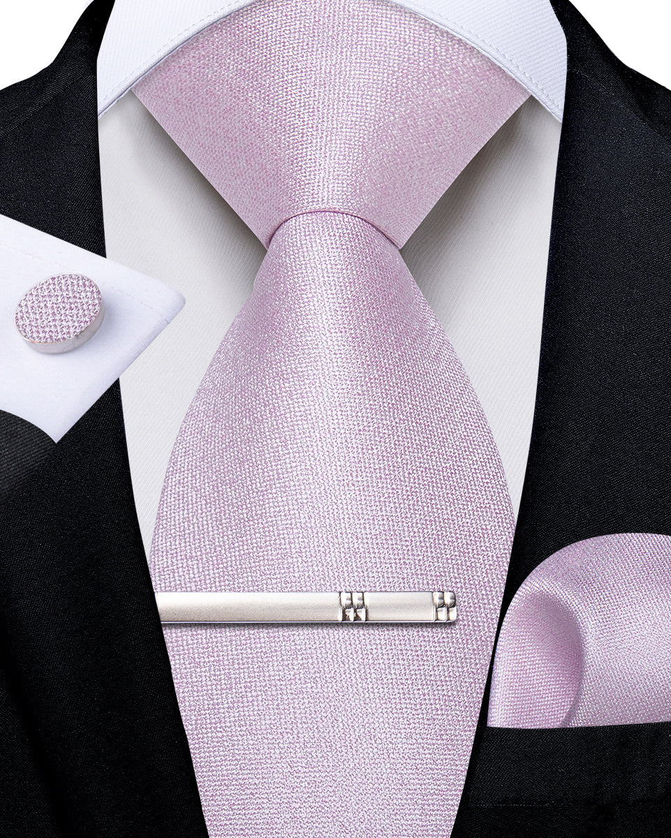 Solid Tie Thistle Purple Men's Silk Necktie 