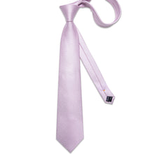Pink Solid Men's Tie Pocket Square Handkerchief Set