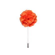 Orange Floral Lapel Pin