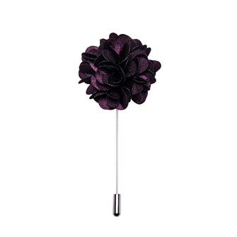 Luxury Black Floral Lapel Pin