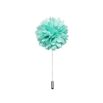 Turquoise Blue Floral Lapel Pin